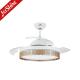 5 Speed Modern Retractable Ceiling Fan With 3 color LED Light
