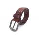 Mens Crocodile Embossed Leather Belt  ,  Classic Dress Belt With Single Prong Buckle