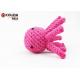 Safe Material Tough Dog Toys Pink Colors Washable For Teething Tug War