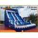 Fire Retardant Outdoor Inflatable Water Slides / Double Lane Slip And Slide