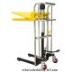 Light Vehicle Structure Hand Operated Forklift , Hydraulic Mobile Pallet Stacker
