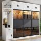 TESIA Customized Wardrobe Bedroom Furniture Glass Sliding Door Storage Cabinet