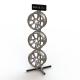 Six Wheels Auto Body Parts Racks , 2 Sides Metal Mag Wheel Display Stand