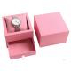 Creative Design Pink Ladies Watch Box , Cardboard Twist Personalized Watch Box