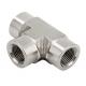 304 Stainless Steel Forged Tee 1/8 NPT Female x 1/8 NPT Female x 1/8 NPT Female T-fitting 3 Ways Connector