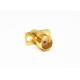 Microstrip Series Female 2 Holes Brass Gold Plated Flange Mount SMA Connector