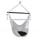 Weather Resistant Personal White Hammock Swing Chair Outdoor 47 Inches Wide