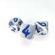 Hand Carved DND With Exquisite Gift Box Packaging Blue Silver Polyhedral Dice Sets For Rpg Game