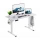 100 V/Hz Height Adjustable Wooden Sit Standing Desk for Office and Home in White