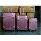 2 Zippers ABS Trolley Luggage Set Of 3 , Luggage Travel Set Bag Trolley Suitcase