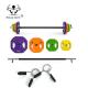 Rubber 20kg Weight Lifting Bar Electroplate Color Beautiful Appearance
