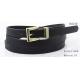 Black Classic Womens Fashion Belts PU Ladies Belt With Gold Buckle & Loop