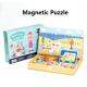 Preschool Magnetic Educational Jigsaw Puzzles Board Traffic Dress For Children