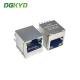 KRJ-1812QYGZNL Gigabit Magnetic modular Rj45 Lan Jack , 1000Mb Metal rj45 shielded connector