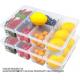 Veggie Tray With Lid 5 Compartment Food Container With Dividers Large Serving Tray Travel Snack Containers Stackable