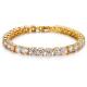 Gold Plated Cubic Zironia Tennis Bracelet Charm Women Wedding Jewelry(JKS408-Y)