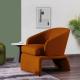 Woolen Cloth Arm Chairs ,  Graceful Contemporary Velvet Armchair