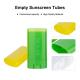 15g Empty Sunscreen Tubes Deodorant Stick 76.4mm Green Yellow Case