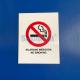 White Acrylic Photoluminescent Signs Signs No Smoking Symbol For Rounded Corners