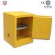 Yellow Powder Coated Flammable Chemical Storage Cabinets For Laboratory , Bench Top