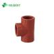 High Pressure Pn16 Red Pph Pipe Fitting Female Tee Plastic Tees with Round Head Code
