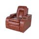 USIT Comfort Series Single Home Theater Seat Brown Color With Padded Armrest