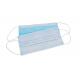 Blue Non Woven Face Mask Surgical Disposable 3 Ply Odorless High Elastic Band