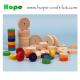 Natural color multi-colored colorful wooden wheels round wood blocks with holes for kids DIY material OEM OEM