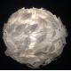 Collapsible Round White Leaf Lampshade D300 For Living Room