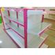Steel Shelving Brackets Cosmetic Rack , 30KG/ Layer Load Pink Cosmetics Display Shelves