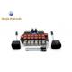 6 Spool Hydraulic Directional Valve 11gpm 40L/min 6p40 With 2 Joysticks Monoblock Valve
