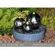 Polyresin Material Ss Ball Led Water Fountain Indoor Handmade