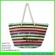 LUDA wholesale straw lady bag colorful stripe paper straw 2016 tote bags