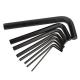 Zinc Plated 7mm Pin Black Oxide Hex Allen Key Set Wrench Tool