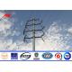 4m 5m Height Utility Electric Power Poles With Cross Arm Accessories