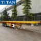 TITAN tri axle 40 foot flat bed trailer 50 ton flatbed semi trailer for sale