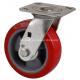 270kg Maximum Load Stainless Steel Plate Swivel TPU Caster S7116-85 6 for Logistics