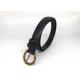 Black 2.5cm Women's Fashion Leather Belts Metal Pin Buckle