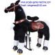 Black Horse Mechanical Animal Kiddie Rides Toy For Sale