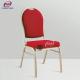 Iron Gold Red Banquet Chairs Molded Foam Round Back Banquet Chairs