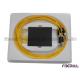 Yellow Jacket Fiber Optic PLC Splitter With 2.0mm Fiber Pigtail Low PDL Loss