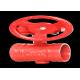 Ductile Iron Grooved Butterfly Valve , Card Slot Worm Gear Butterfly Valve