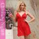 Latest Front Lace Red Sexy Mature Women Fetish Chemise Lingerie With G-string