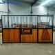 Equine Bamboo Temporary Horse Stalls Pine Carbonized Boxes Sliding Door Painted