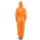 Soft Single Use Non Woven Coverall With Hood Anti Dust / Paint S-3XL Size