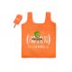 190t Lightweight Reusable Shopping Bags , Logo Printing Orange Reusable Shopping Bags