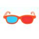 Children Plastic Red Cyan 3D Glasses , polarized 3d red cyan glasses