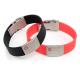 Size Adjustable Silicone Medical ID Bracelets Waterproof With SS Plate Tag