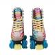 Colorful Ripple Design Kids Quad Roller Skate For Girls Women