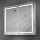 500mm Small Bathroom LED Mirror Cabinet Sets Grey And White Wall Hanging